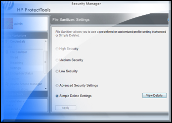 download hp protecttools security manager for windows 7